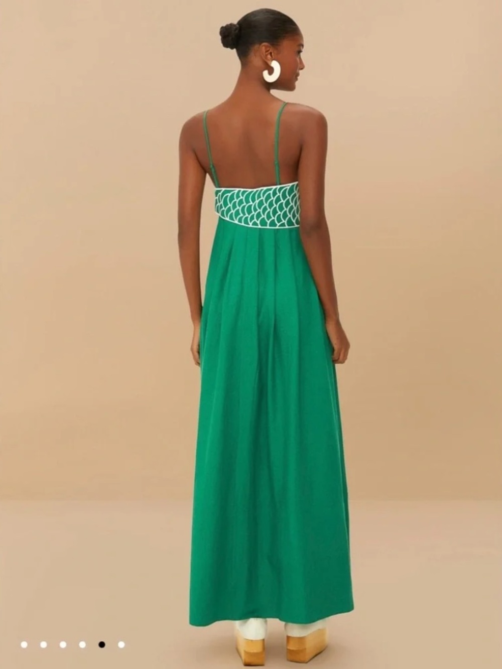 Farm Rio, Green Fish Top Maxi Dress, Size Small, New with Tags - Picture 3 of 4